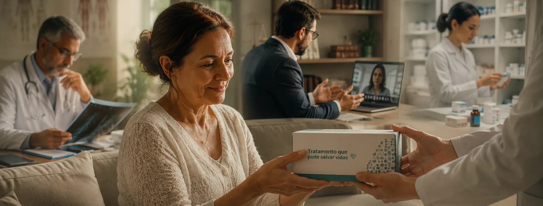 Equipe Alto Custo conectando pacientes, médicos, advogados e fornecedores de medicamentos
